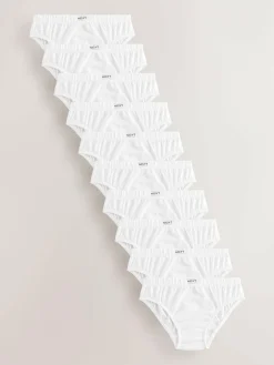 Next 100% Cotton Briefs 10 Pack (1.5-16yrs) White