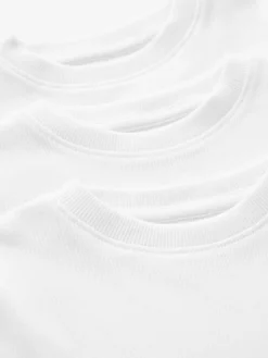 Discount Next White 100% Cotton Long Sleeve T-Shirts 3 Pack (1.5-16yrs)