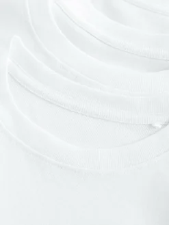 Online Next 100% Cotton Short Sleeve Vests 3 Pack (1.5-16yrs) White