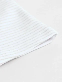 Next White 100% Cotton Two Way Zip Romper Sleepsuits 3 Pack (0mths-3yrs)^BOY Unisex|Nightwear