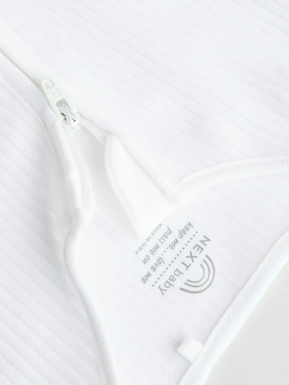 Next White 100% Cotton Two Way Zip Baby Footless Sleepsuits 3 Pack (0mths-2yrs)^BOY Multipacks|Baby Boys