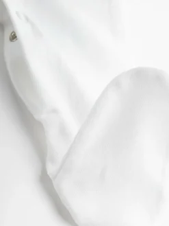 Best Next White 3 Pack 100% Cotton Baby Sleepsuits (0-18mths)