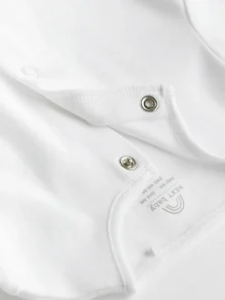 Best Next White 3 Pack 100% Cotton Baby Sleepsuits (0-18mths)