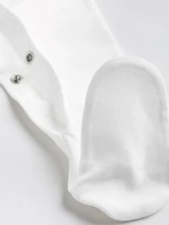 Next White 5 Pack 100% Cotton Baby Sleepsuits (0-18mths)^BOY Unisex|Nightwear