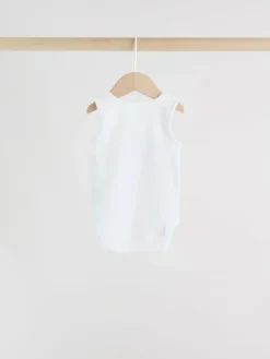 Next White 5 Pack Baby Vest Bodysuits^BOY Baby Boys|Baby Boys