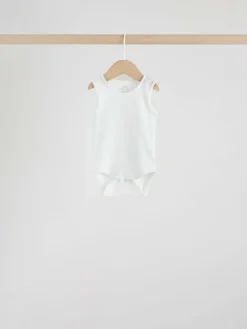 Best Next White 7 Pack Baby Vest Bodysuits