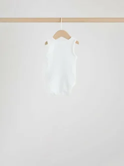 Best Next White 7 Pack Baby Vest Bodysuits