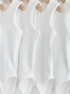 Best Next White 7 Pack Baby Vest Bodysuits