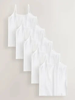 Sale Next White 5 Pack Cami Vest (1.5-16yrs)