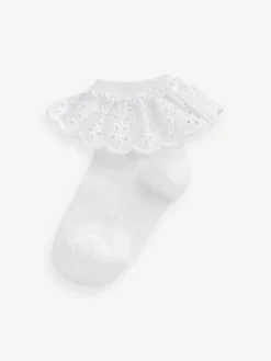 Next 2 Pack Cotton Rich Ruffle Ankle Socks^ Tights|Socks & Tights