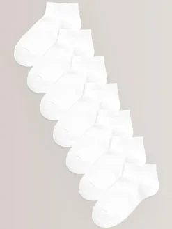 Clearance Next 7 Pack Cotton Rich Trainer Socks White