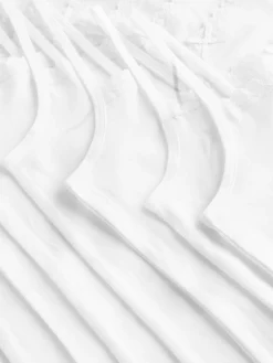 Next White 10 Pack Elastic Strappy Cami Vests (1.5-16yrs)^ Underwear|Vests