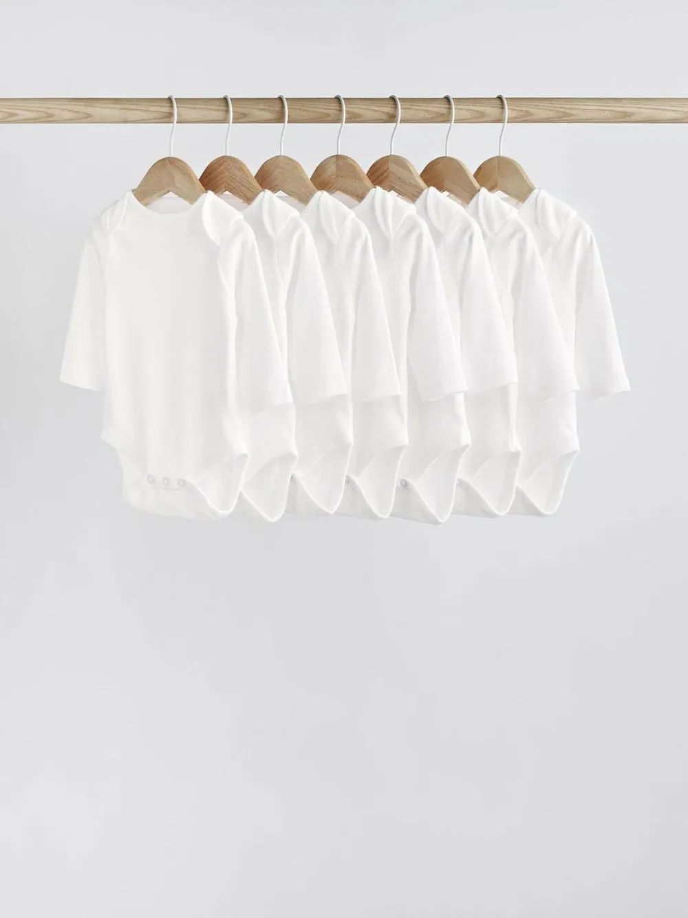 Outlet Next White 7 Pack Essential Baby Long Sleeve Bodysuits