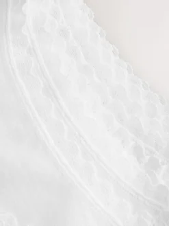 Next White 10 Pack Lace Trim Vest (1.5-16yrs)^ Tops|Multipacks