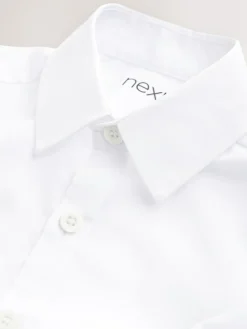 Next White 2 Pack Long Sleeve Stretch School Shirts (3-16yrs)^BOY Shirts