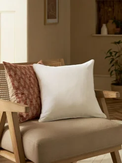 New Next White 45 x 45cm Soft Velour Cushion