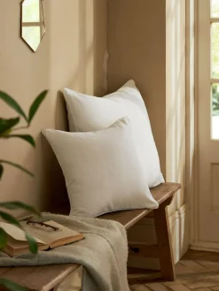 New Next White 45 x 45cm Soft Velour Cushion