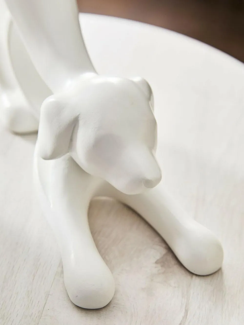 Outlet Next White Abstract Ribbon Dog Ornament