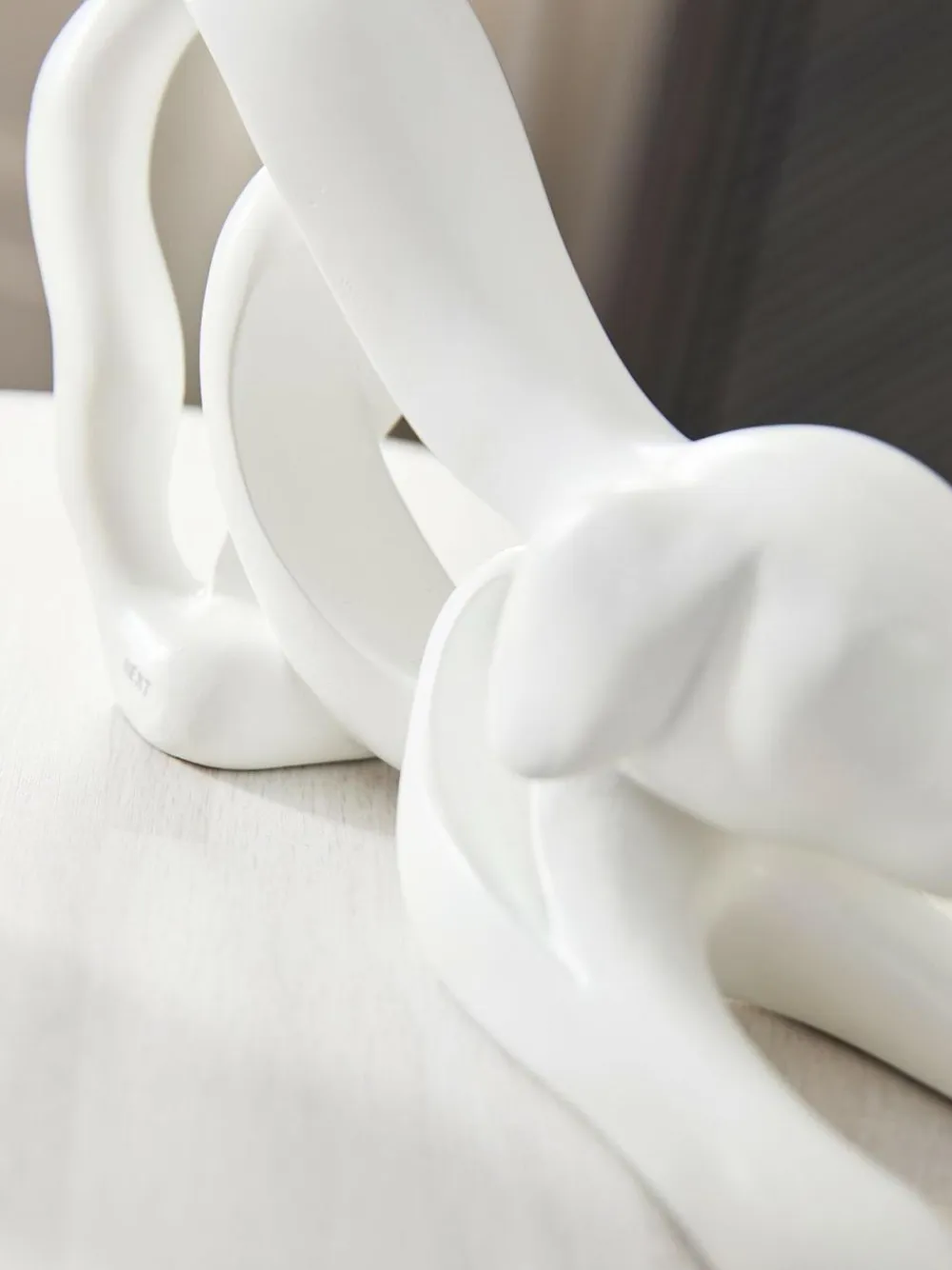 Outlet Next White Abstract Ribbon Dog Ornament