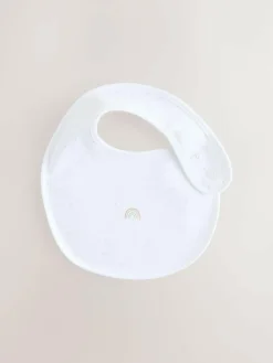 Next White Baby Bib 5 Pack^ Unisex|Bibs
