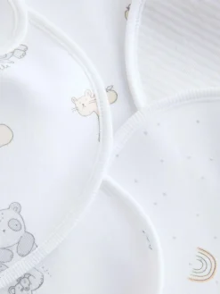 Next White Baby Bib 5 Pack^ Unisex|Bibs