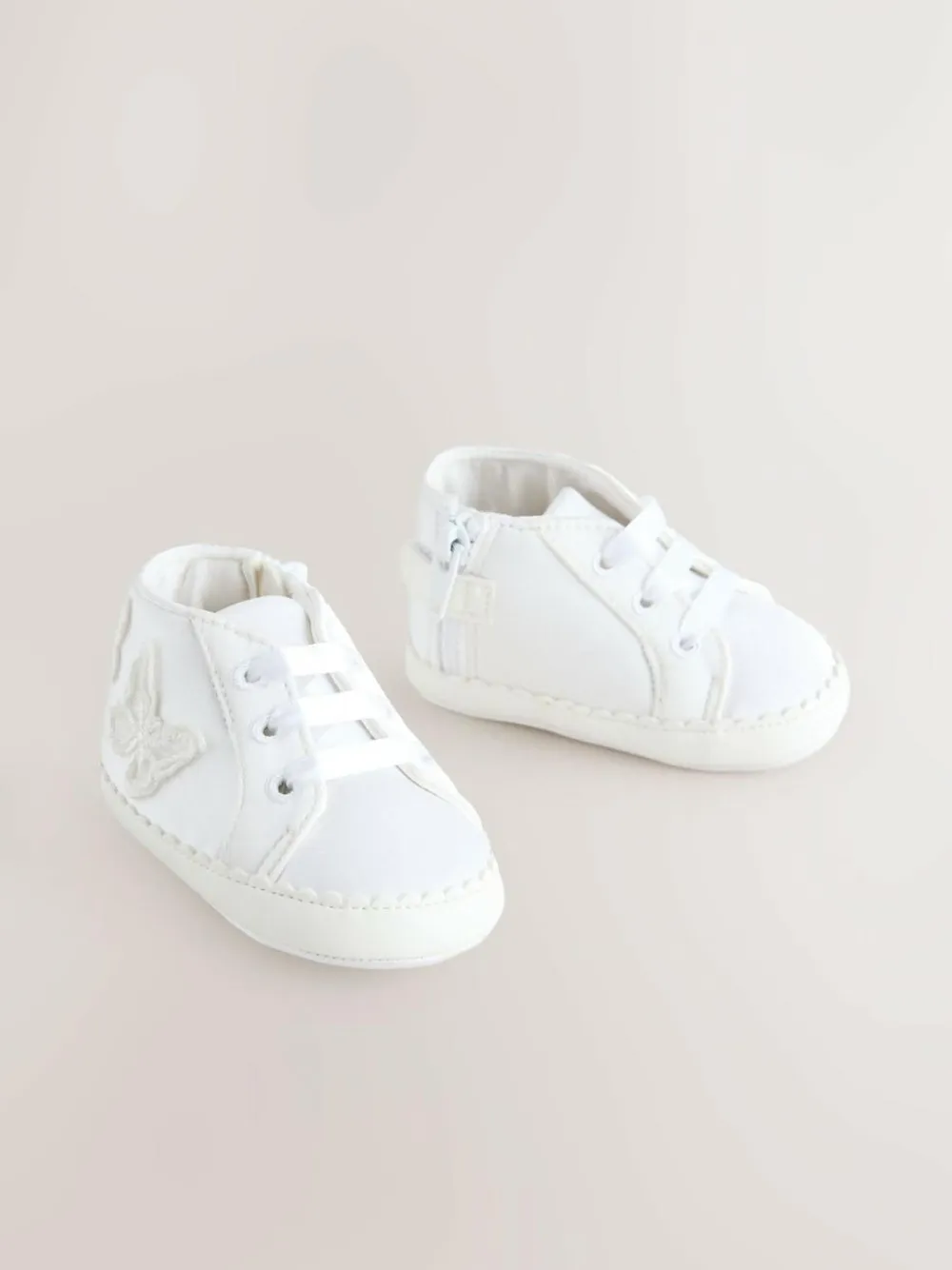 New Next Baby High Top Trainers (0-24mths) White