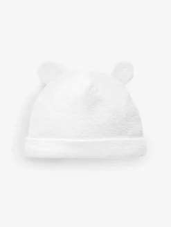 Sale Next Beanie Jersey Baby Hats 3 Pack (0-12mths) White