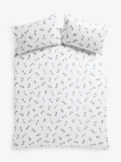 Next White Bertie Bear and Rosie Rabbit Fitted Sheet and Pillowcase Set^ Bedsheets & Pillow Cases