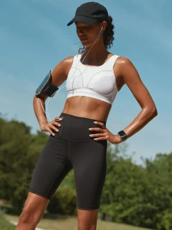 Best Next B-G Active Sports High Impact Dry Tech Non Pad Bra White