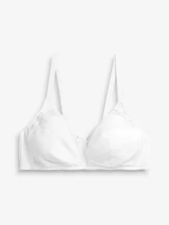 New Next B-H Total Support Full Cup Non Wire Cotton Ultimate Comfort Bra White
