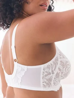 Outlet Next B-H Total Support Non Pad Non Wire Full Cup Lace Ultimate Comfort Bra White