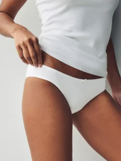 Sale Next White Bikini Cotton Rich Knickers 5 Pack