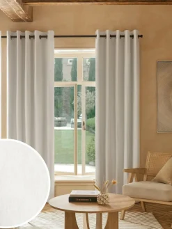 Next White Blackout/Thermal Cotton Eyelet Curtains^ Curtains & Blinds