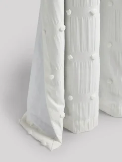 Online Next Bobble Pom Eyelet Blackout Curtains White