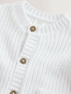 Next White Born In 2026 Baby Cardigan^BOY Unisex|Knitwear