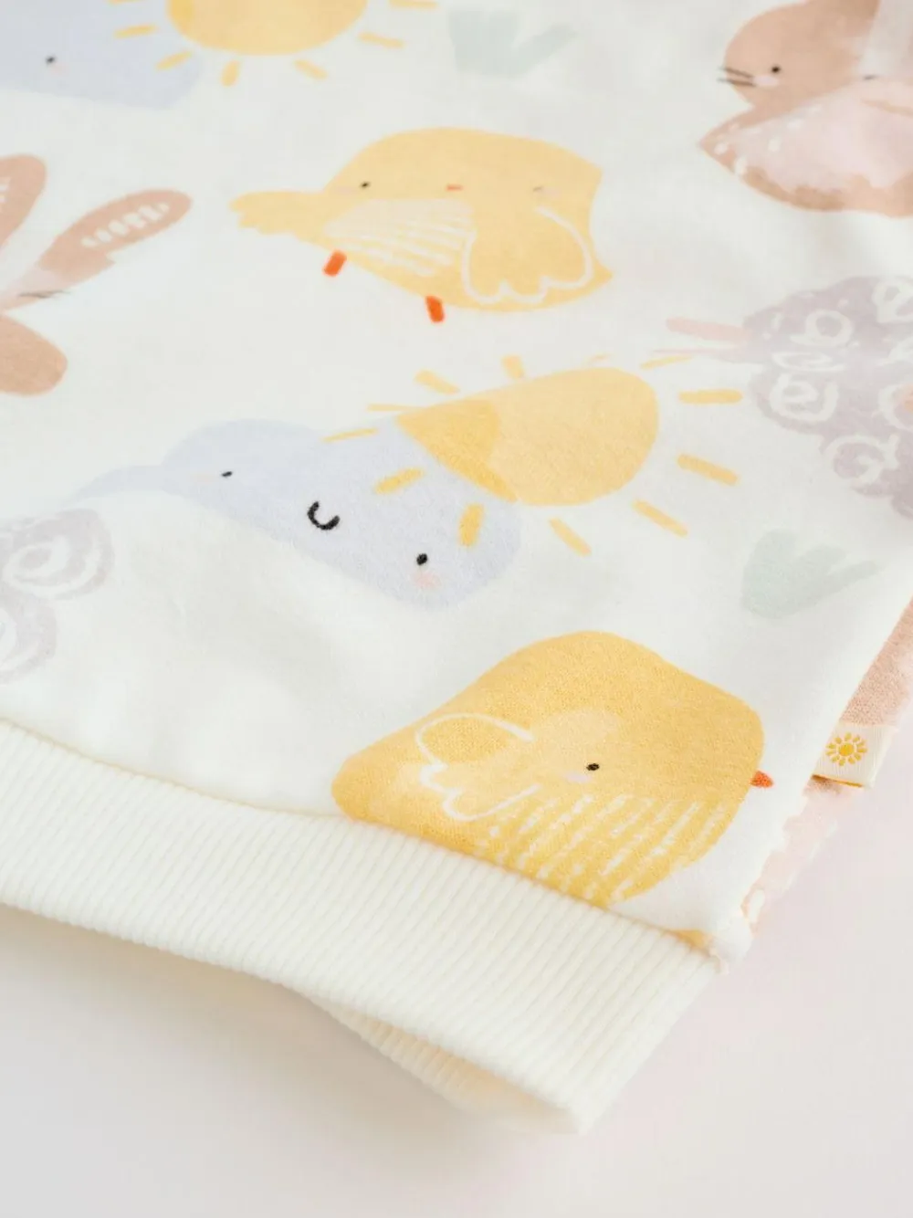 Hot Next White Bunny Character Print Easter Sweat and Leggings Baby Set (0mths-2yrs)
