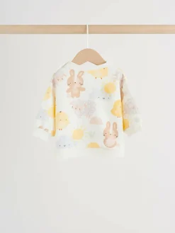 Hot Next White Bunny Character Print Easter Sweat and Leggings Baby Set (0mths-2yrs)