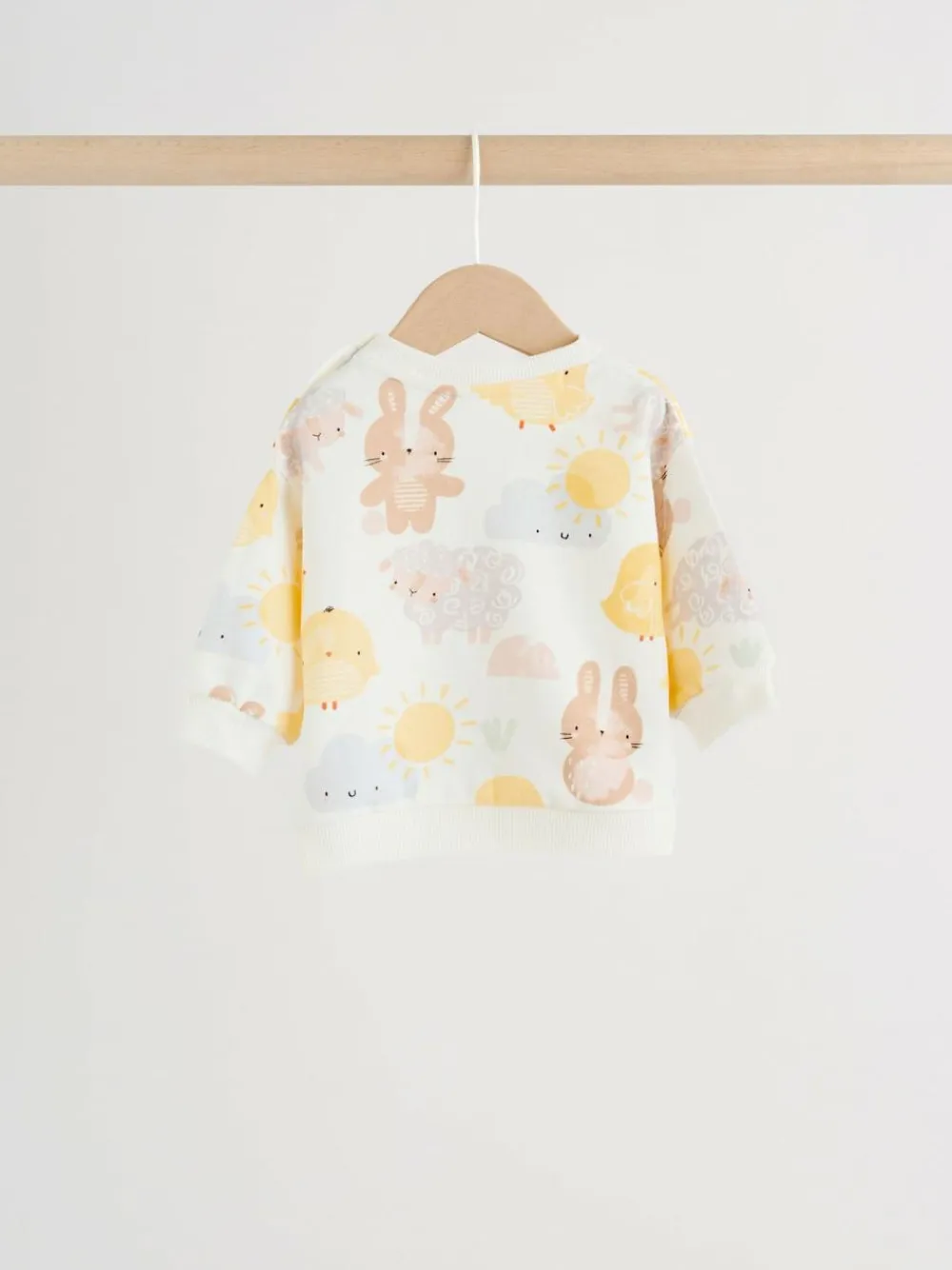 Hot Next White Bunny Character Print Easter Sweat and Leggings Baby Set (0mths-2yrs)