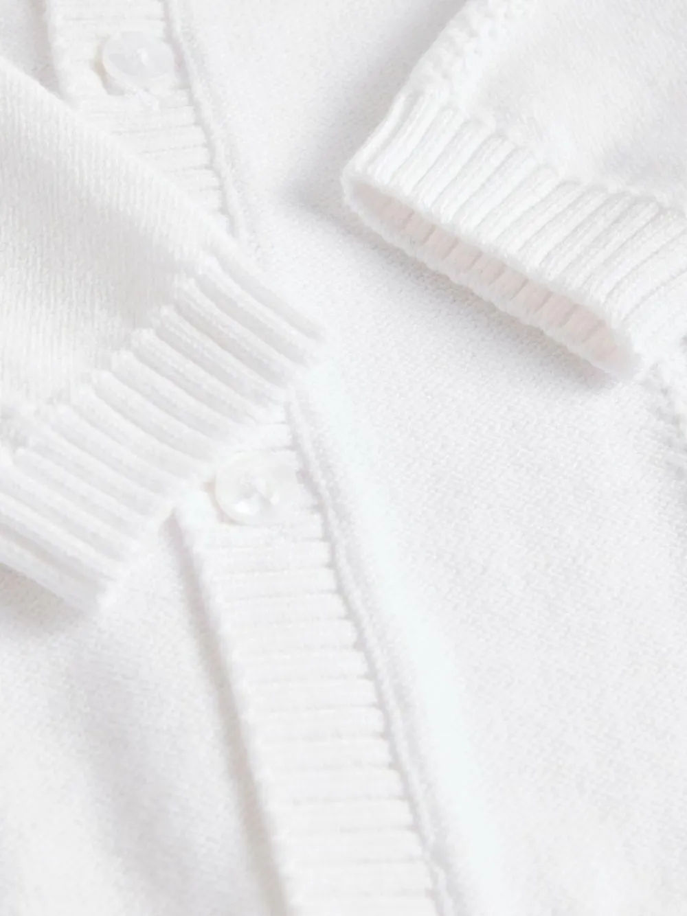Next White Cable Knitted Baby Cardigan