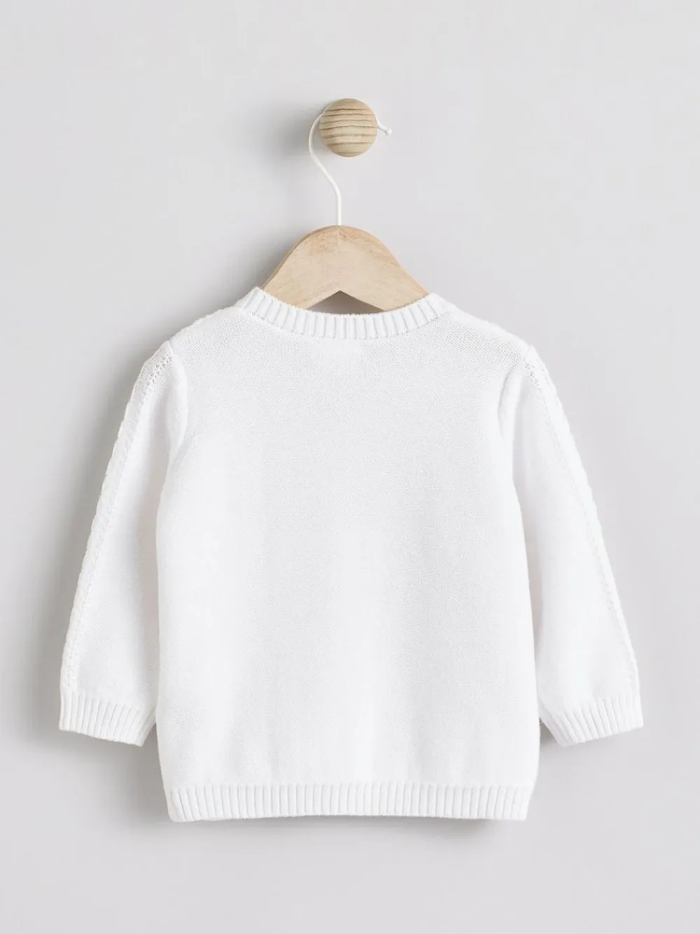 Next White Cable Knitted Baby Cardigan