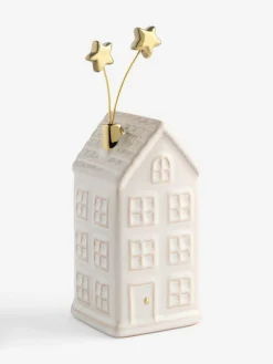 Next White Ceramic Winter House Ornament^ Ornaments
