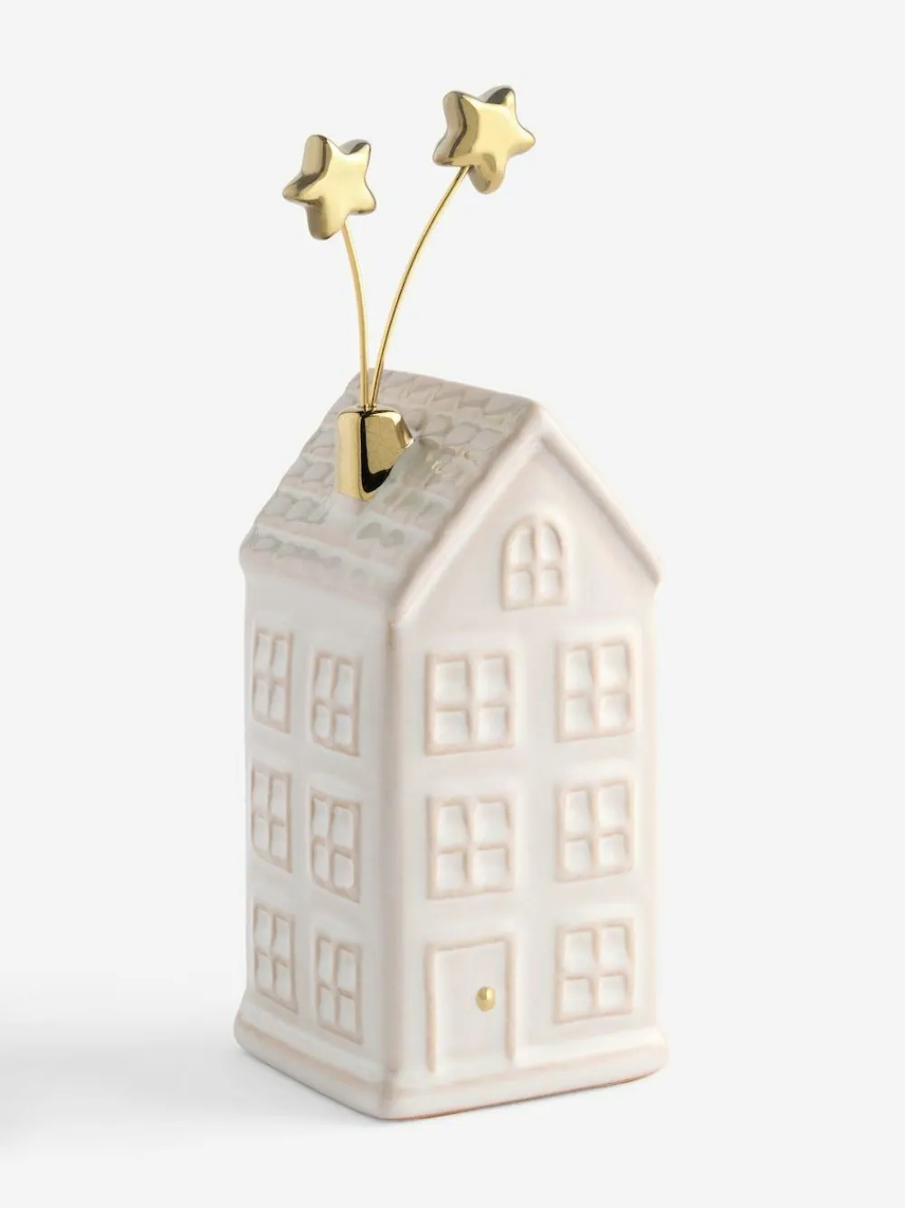 Next White Ceramic Winter House Ornament^ Ornaments