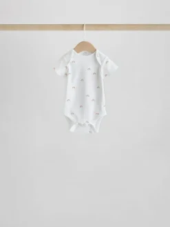 Sale Next White Character 5 Pack Baby Short Sleeve Bodysuits