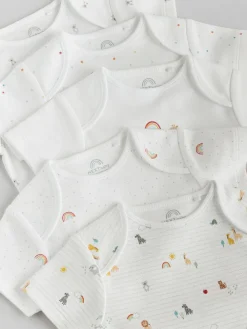 Sale Next White Character 5 Pack Baby Short Sleeve Bodysuits