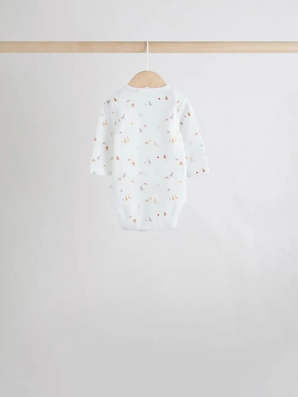 Next White Character 7 Pack Long Sleeve 100% Cotton Baby Bodysuits