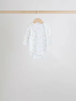 Next White Character 7 Pack Long Sleeve 100% Cotton Baby Bodysuits