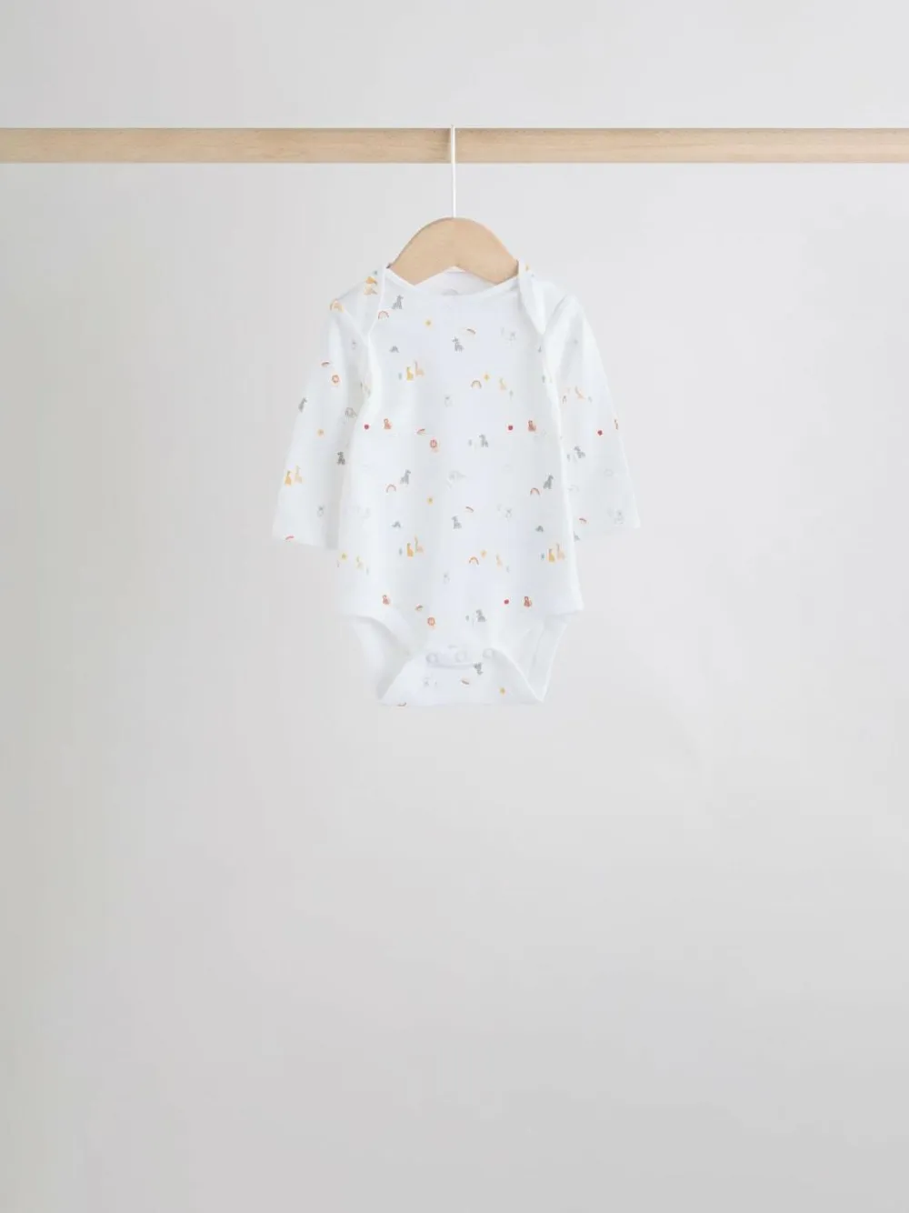 Next White Character 7 Pack Long Sleeve 100% Cotton Baby Bodysuits