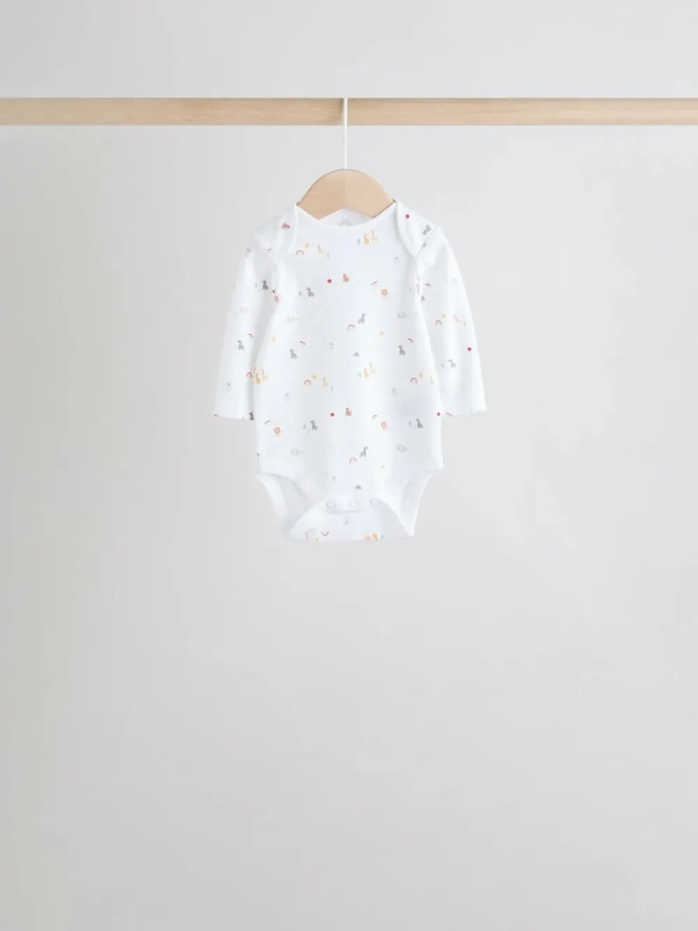 Next White Character 7 Pack Long Sleeve 100% Cotton Baby Bodysuits