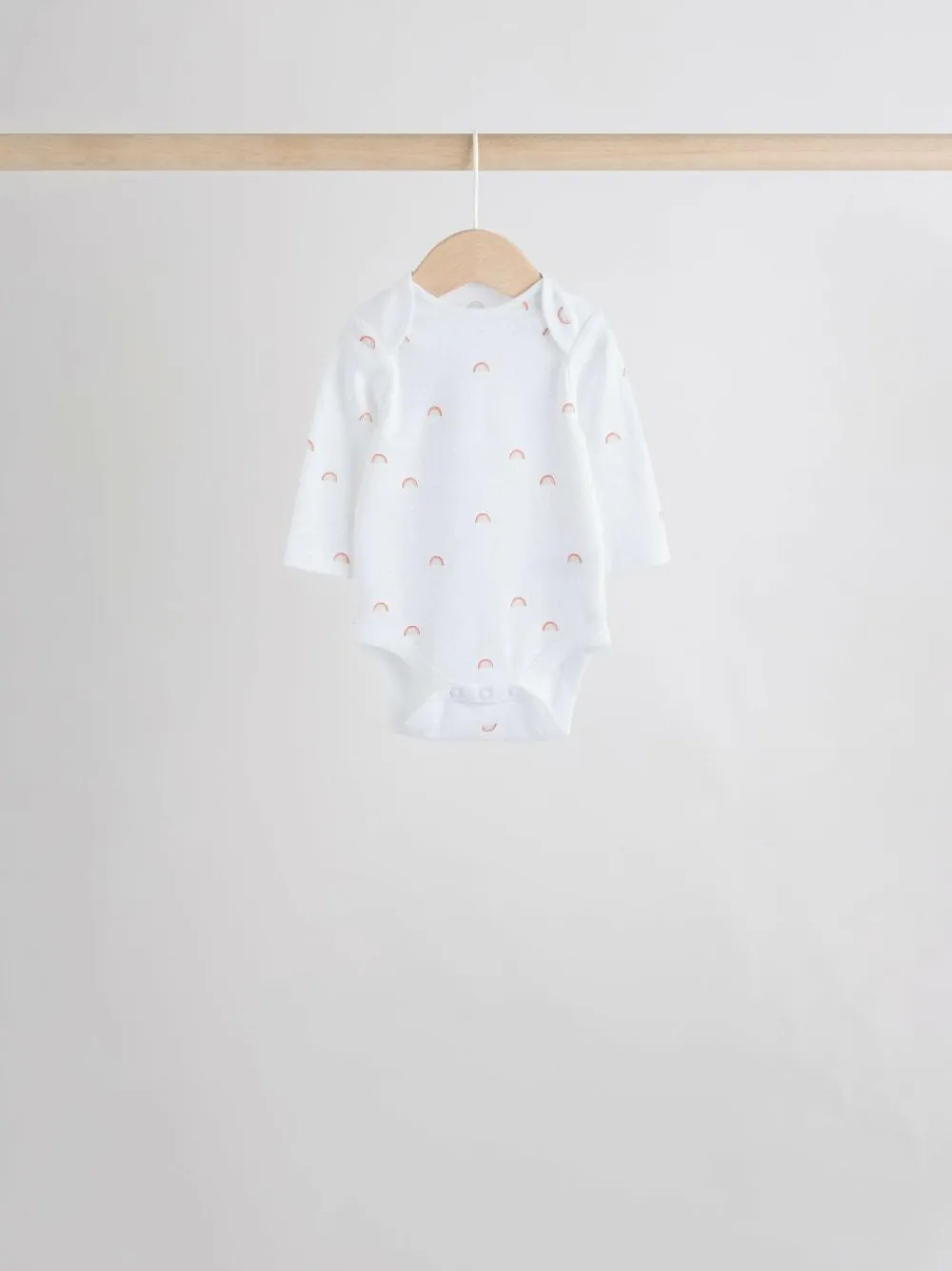 Next White Character 7 Pack Long Sleeve 100% Cotton Baby Bodysuits