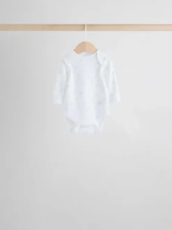 Next White Character 7 Pack Long Sleeve 100% Cotton Baby Bodysuits